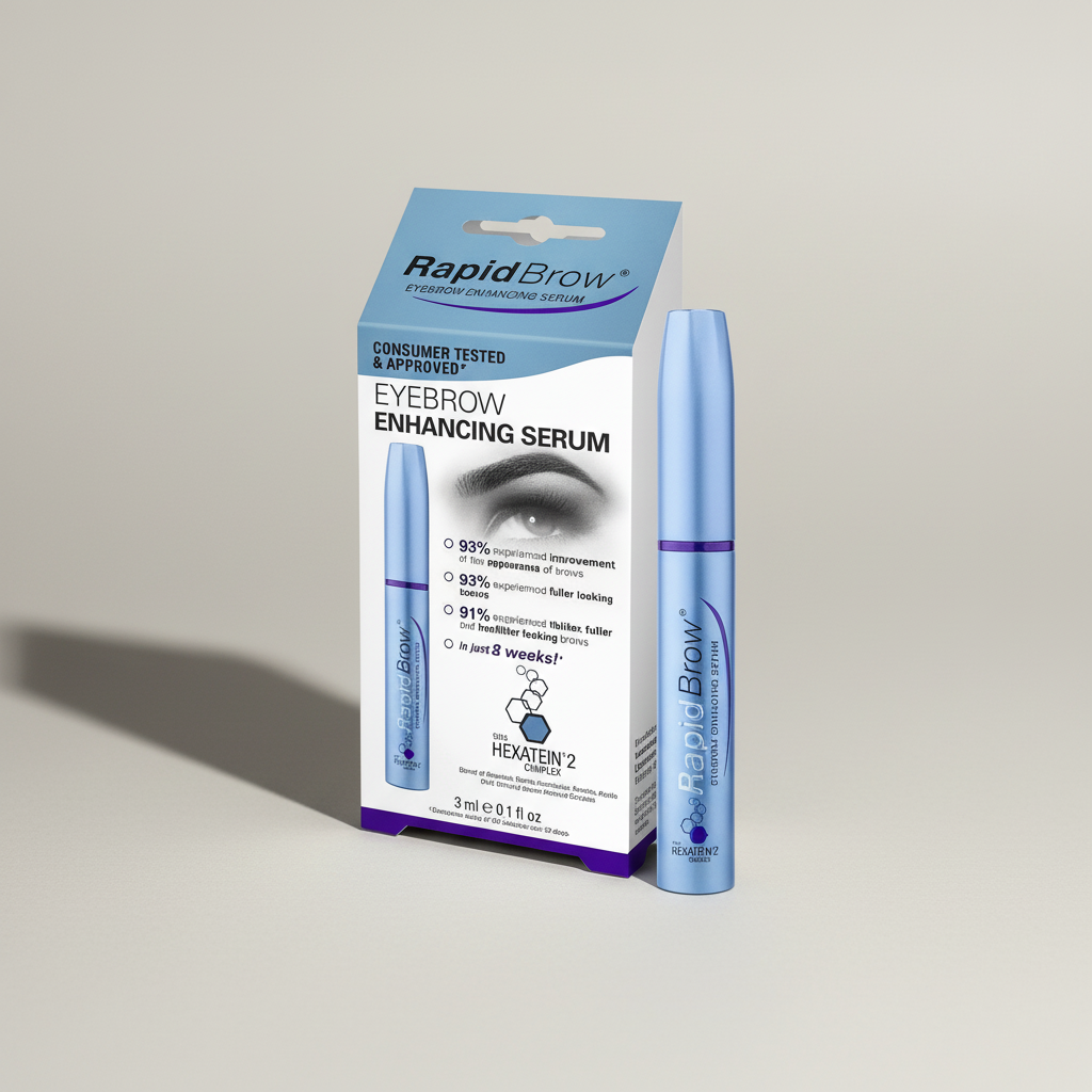 RapidBrow Eyebrow Enhancing Serum with Dramatic Shadow - Professional Product Photography