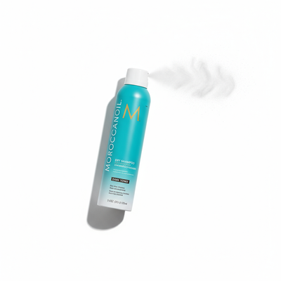 Moroccanoil Dry Shampoo Dark Tones 205ml — refreshes brunette and dark hair with argan oil and no visible residue