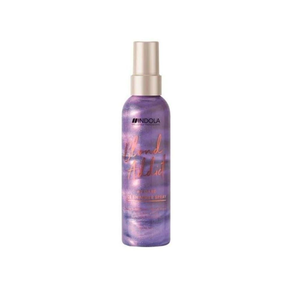 Indola Blond Addict Ice Shimmer Spray 150ml - Purple hair styling spray for blond hair