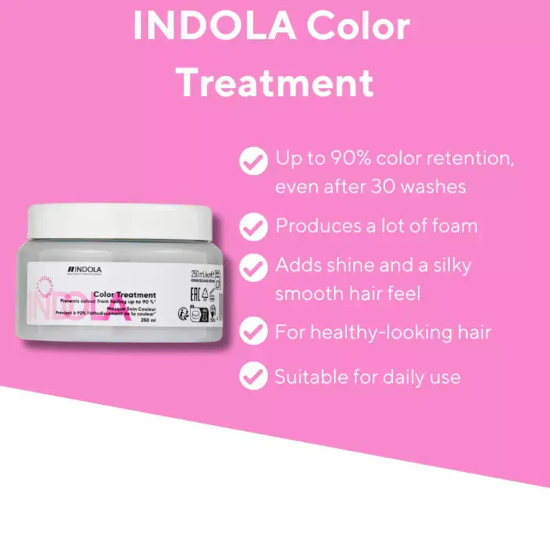 Indola Color Treatment 250ml: Up to 90% Color Retention, Shine & Silky Smooth Hair