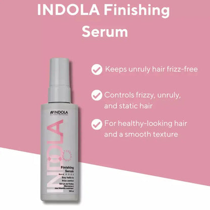 Indola Finishing Serum: Frizz control hair serum for smooth, healthy looking hair. Lightweight formula for all hair types.