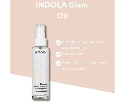 Indola Glam Oil: Glossy Hair Treatment - Softer, Smoother, Shinier Hair & Frizz Control