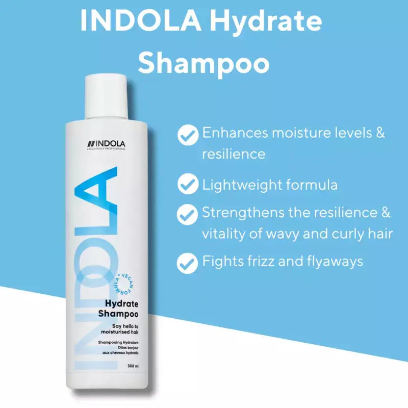 Indola Hydrate Shampoo: Moisture-Rich Hair Care | 300ml Bottle
