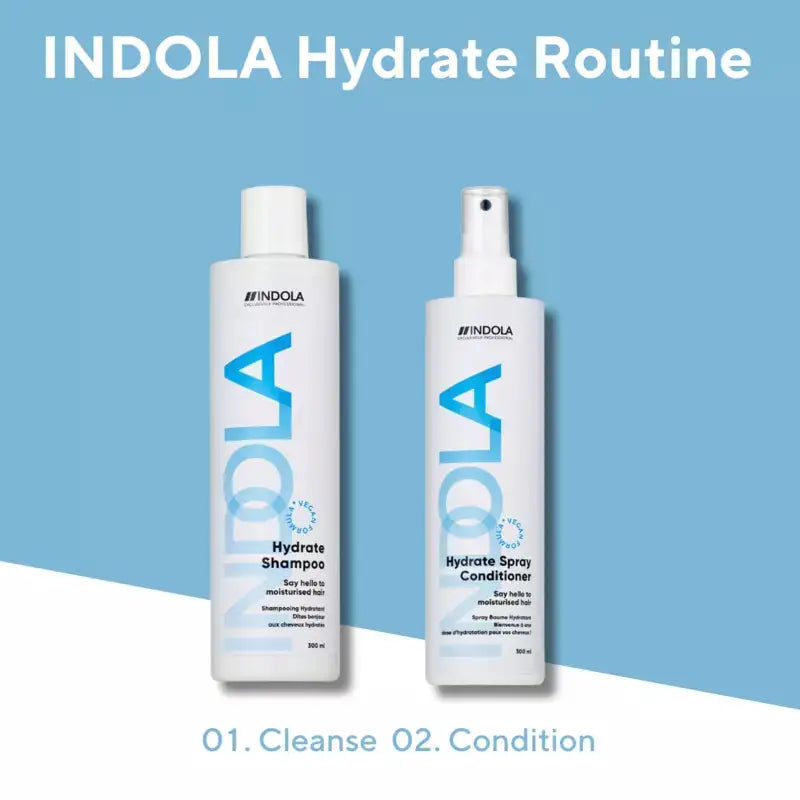 Indola Hydrate: Shampoo & Conditioner for Moisturised Hair | Shop the Indola Hydrate Routine for healthy and hydrated hair.