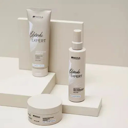 INDOLA Blonde Expert Hair Care Set: Shampoo, Spray & Mask for Blonde Hair. Professional Products for Treatment and Maintenance