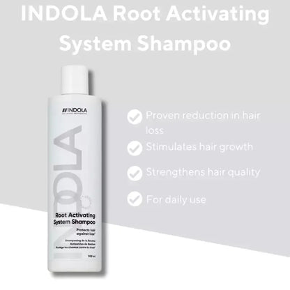 INDOLA Root Activating Shampoo: Proven Hair Loss Reduction, Stimulates Growth & Strengthens Hair. For Daily Use