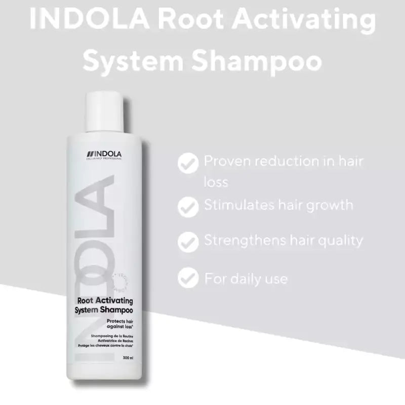 INDOLA Root Activating Shampoo: Proven Hair Loss Reduction, Stimulates Growth & Strengthens Hair. For Daily Use