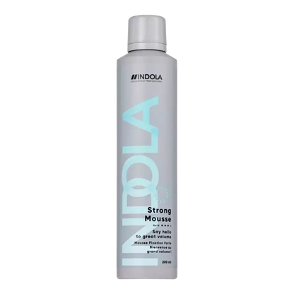 Indola Strong Hold Mousse: Professional Hair Volumizing Mousse, 200ml