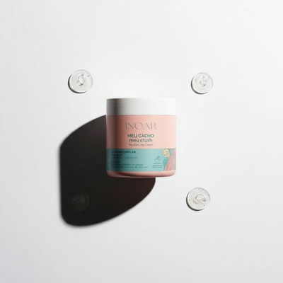 Inoar curly mask Meu Cacho Meu Crush best hair jelly for curly hair South Africa in a pink and teal jar