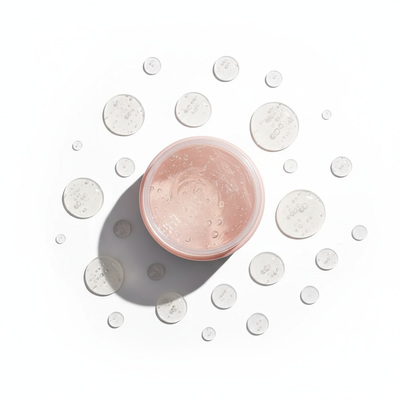 Inoar curly mask in open container with gel droplets showcasing best hair jelly for curly hair South Africa