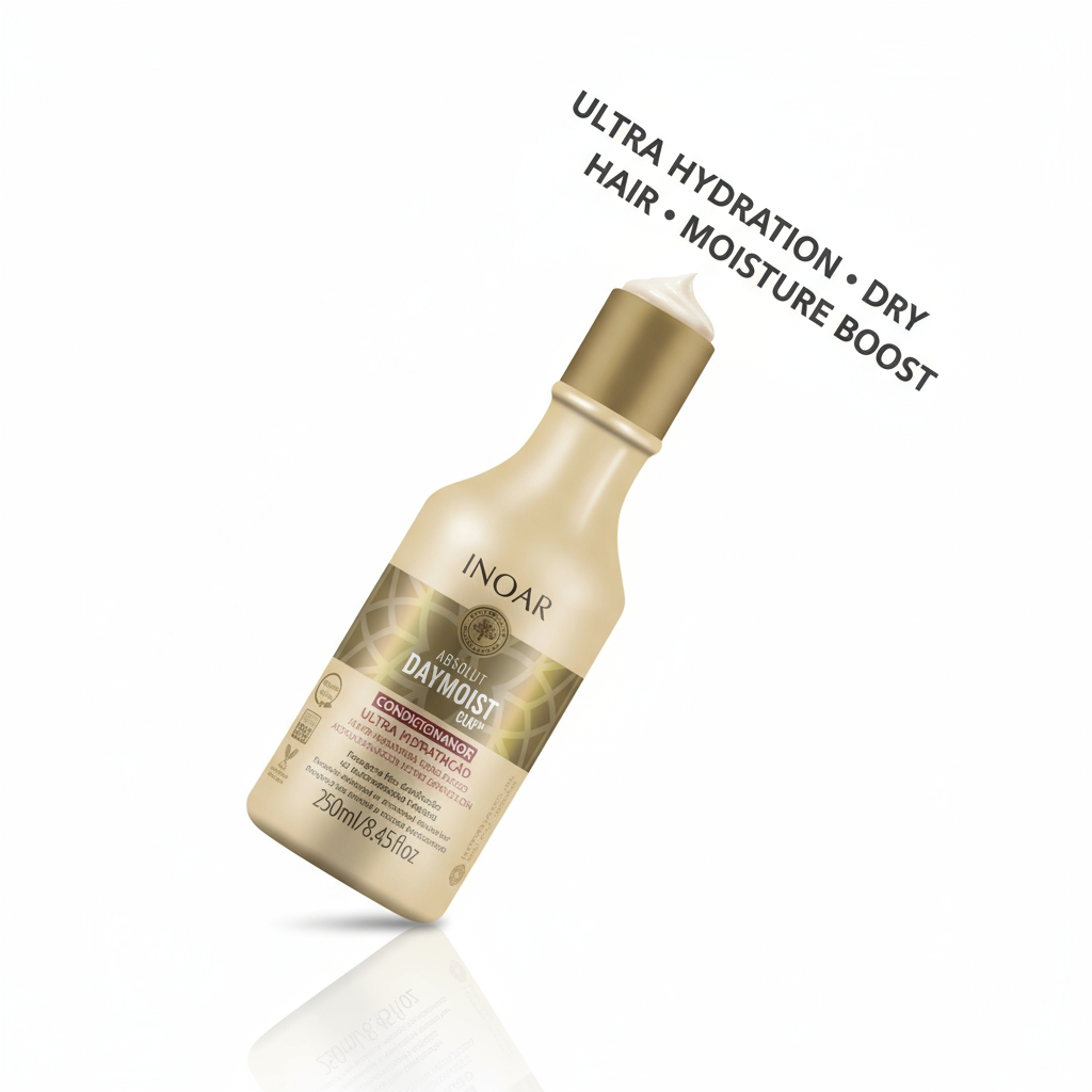 Inoar Daymoist Conditioner bottle for ultra hydration and moisture boost for dry hair