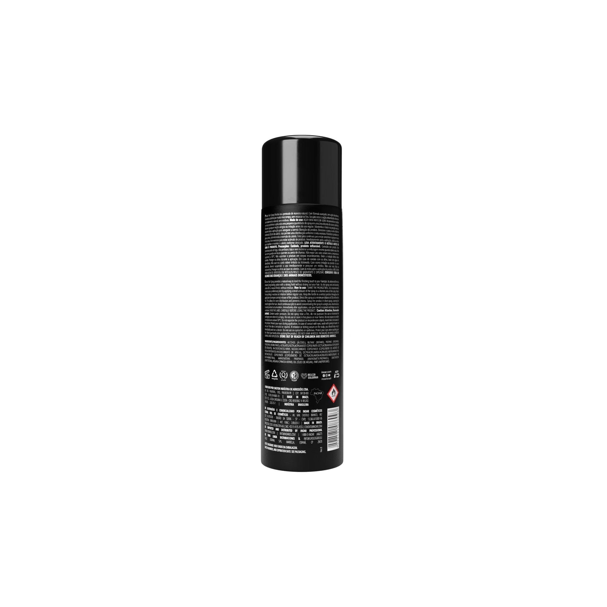 Inoar Hair Spray Extra Forte 400ml alternate packaging view