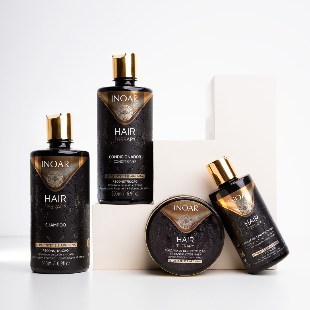 Inoar Hair Therapy Shampoo with conditioner and treatment for restoring damaged hair