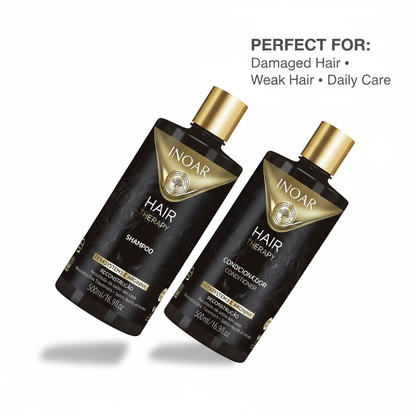 Inoar Hair Therapy bundle shampoo and conditioner for damaged weak hair daily care 500ml bottles