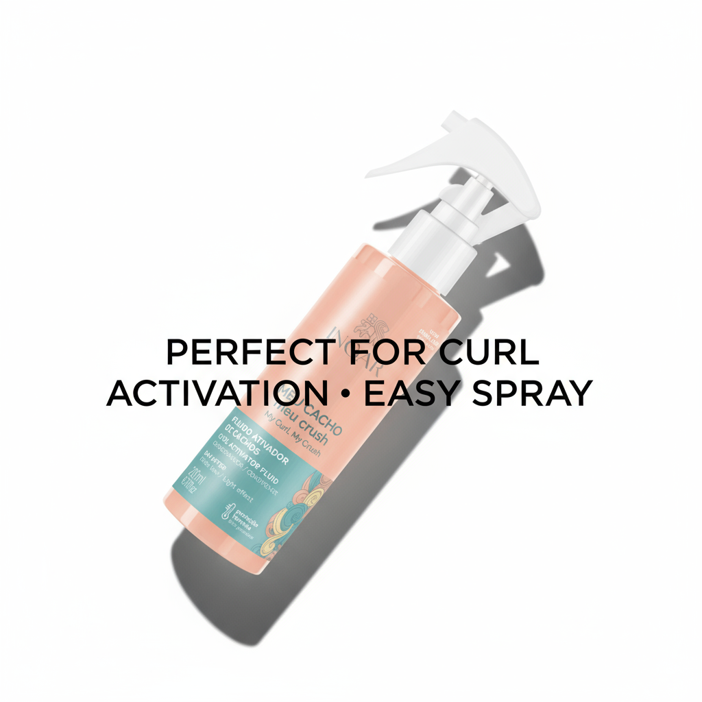 Inoar My Curl My Crush Curl Activator Spray leave in spray bottle with trigger spray for easy curl activation