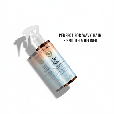 INOAR leave-in conditioner for wavy hair in a spray bottle for smooth and defined waves