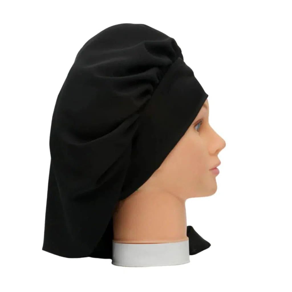 Luxurious Armani Satin Sleep Bonnet Black - Shampoo