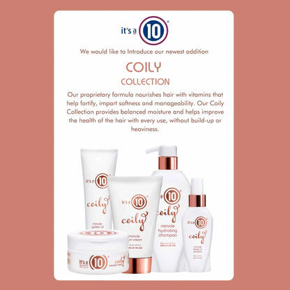 Coily Collection hair care products featuring It’s A 10 Miracle Coily Hair Mask 240ml