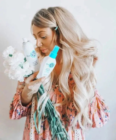 It's A 10 Miracle Leave-In Lite: Platinum Blonde Hair with Volumizing Hair Products. 