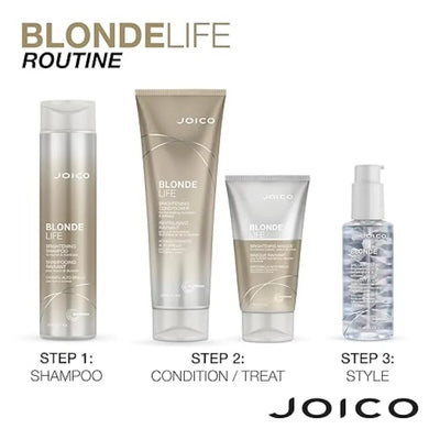 Joico Blonde Life Routine: Shampoo, Conditioner, Treatment, & Style for Bright, Healthy Blonde Hair