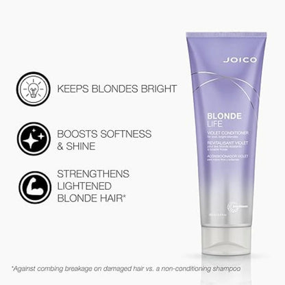 Purple and white Joico Blonde Life Violet Conditioner 300ml for vibrant blonde hair