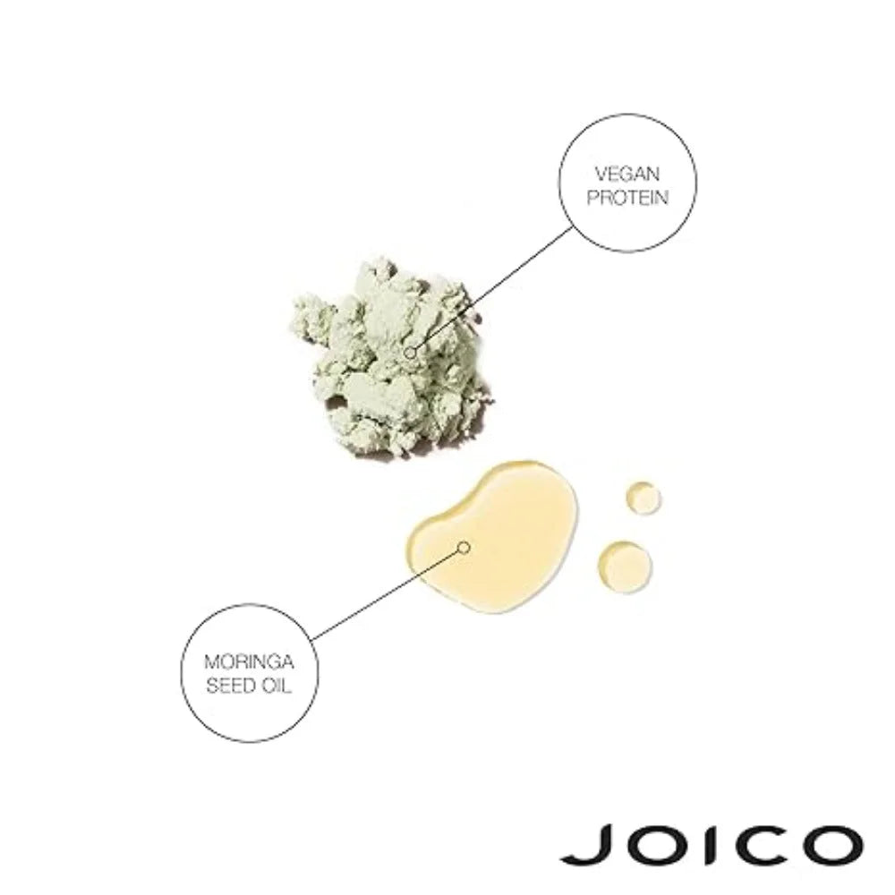Minimalist illustration of Joico Curl Confidence Defining Creme with vegan protein and moringa oil