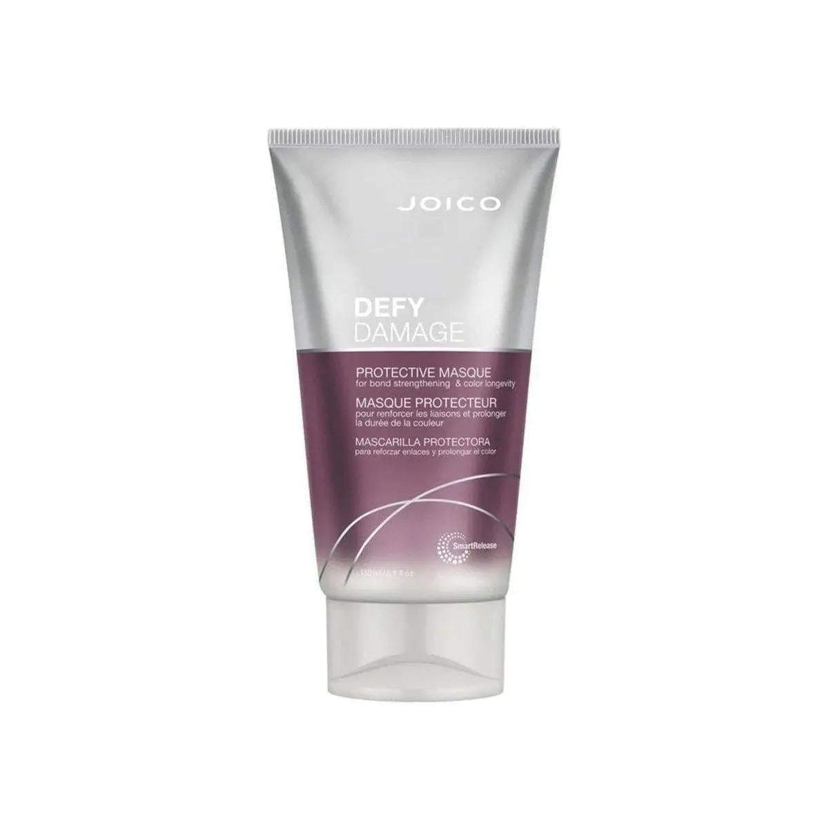 Joico Defy Damage Protective Masque 150ml tube in silver and purple packaging