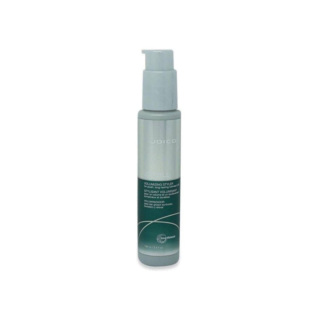 Pale green Joico JoiFULL Volumizing Styler bottle with pump dispenser