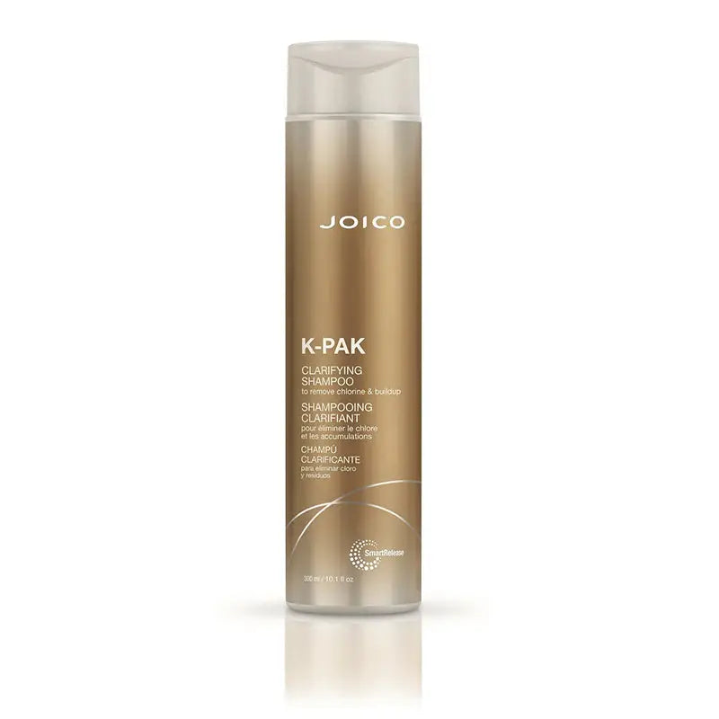 Joico K-PAK Clarifying Shampoo 300ml in gold design for effective hair care products