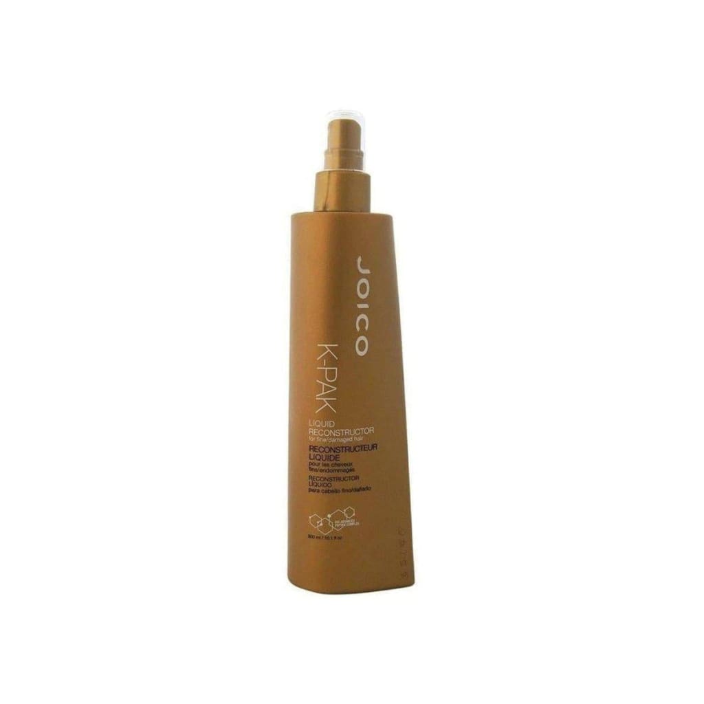 Gold-colored Joico K-Pak Liquid Reconstructor 300ml for hair repair and shine