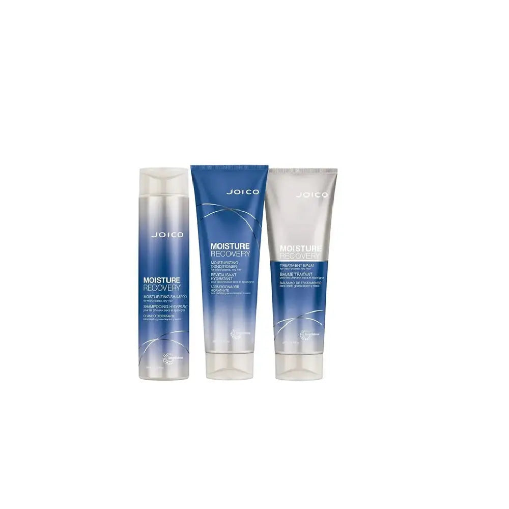 Joico Moisture Recovery Trio Bundle featuring essential hair care products for hydration