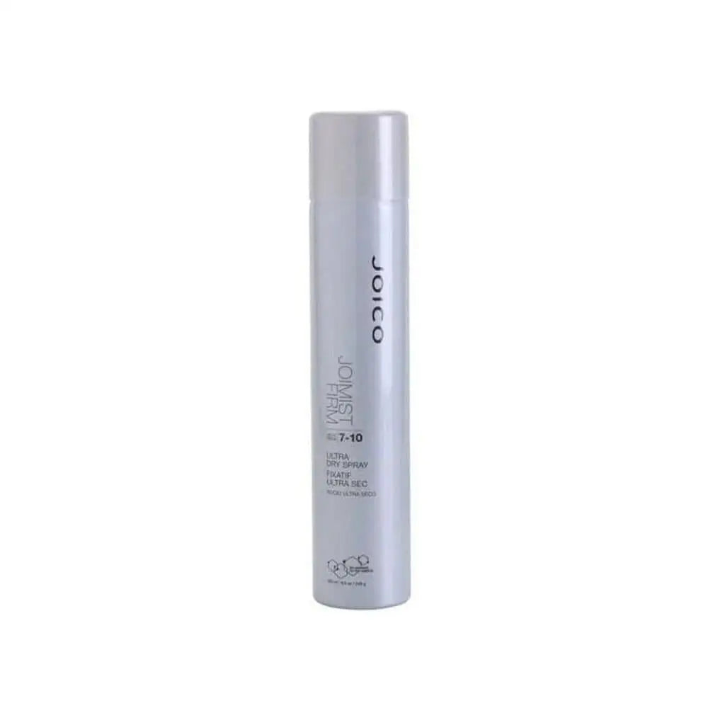 Silver cylindrical canister of Joico SF JoiMist Firm Ultra dry spray 350 ml hair styling product