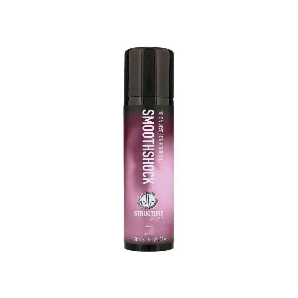 Joico Structure Smooth Shock nourishing oil foaming 150ml bottle with pink-to-black gradient