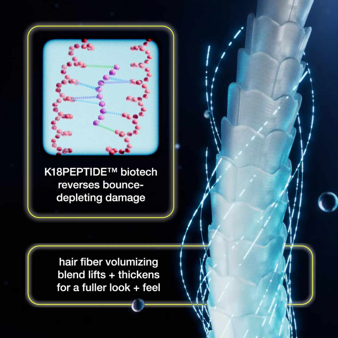 K18 AstroLift Reparative Volume Spray showcasing K18PEPTIDE biotech for fuller hair look and feel