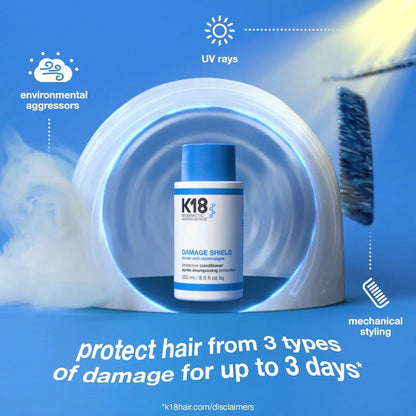 K18 Damage Shield Protective Conditioner 250ml helps protect hair from damage while enhancing your hair care routine.