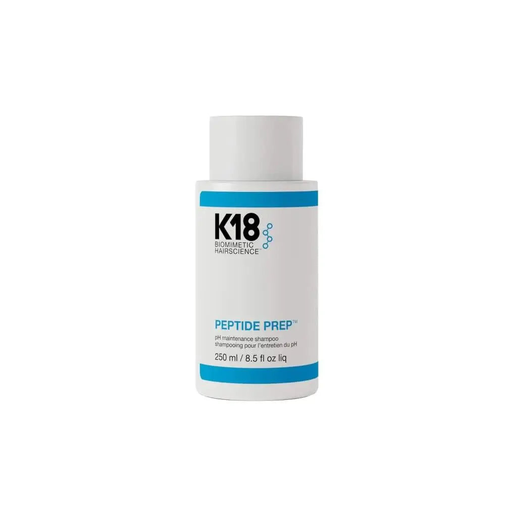 White bottle of K18 Maintenance shampoo 250ml with blue accents - now on sale