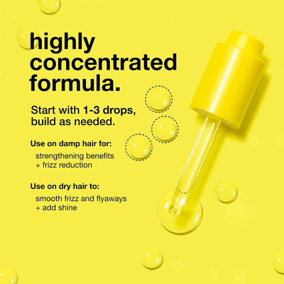 K18 Hair Oil: Highly Concentrated Formula for Frizz Control, Shine & Hair Repair. Start with 1-3 drops! Lightweight Yellow Serum