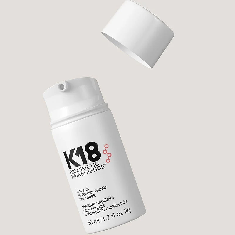 K18 Retail Mask is a leave-in treatment that repairs hair damage at the molecular level for soft, healthy hair.