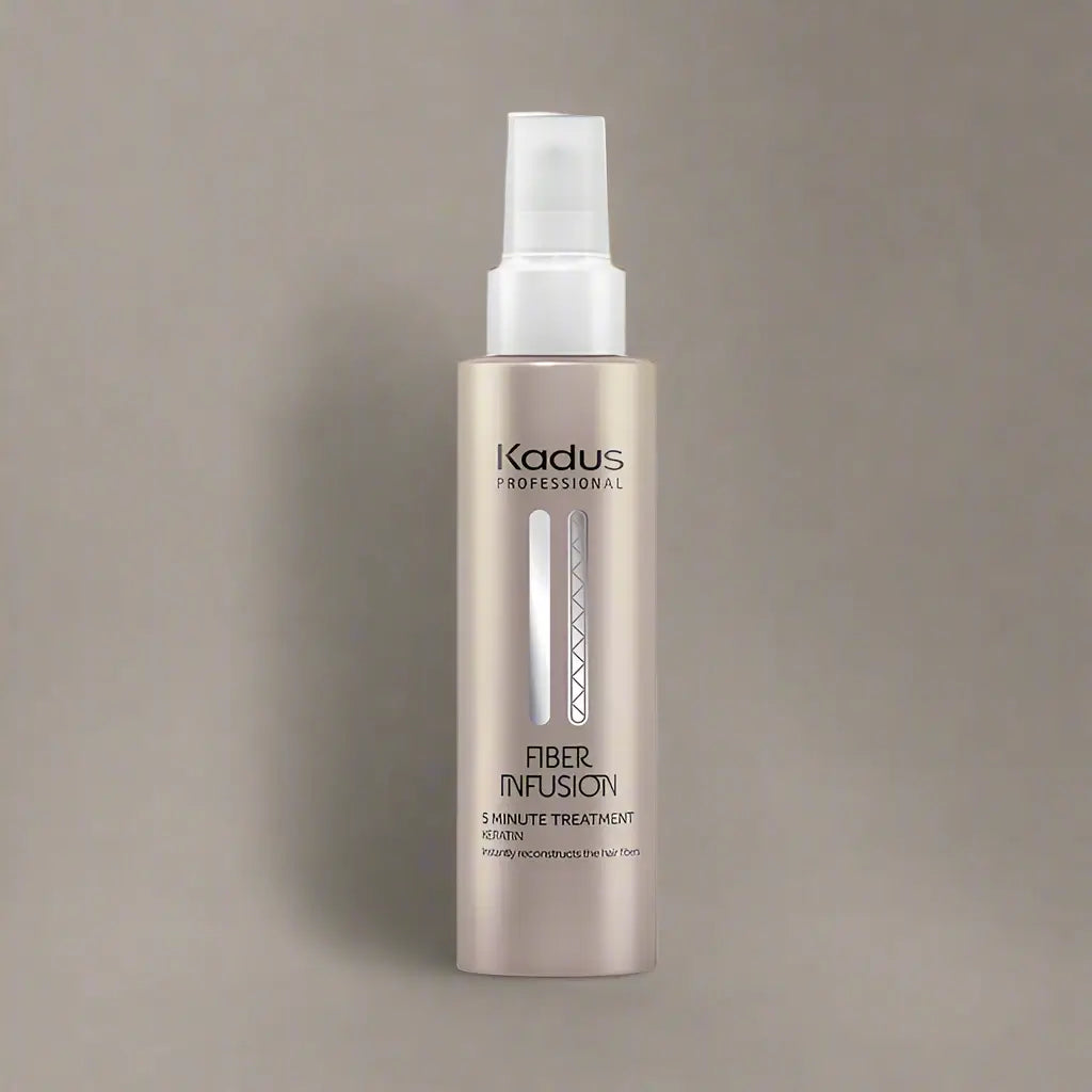 Kadus Fiber Infusion 5 Minute Treatment for damaged hair in a spray bottle