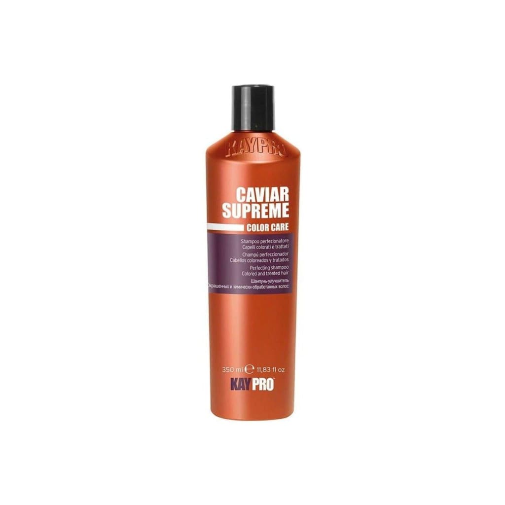 Orange bottle of KayPro Caviar Supreme Shampoo for Coloured Hair 350ml