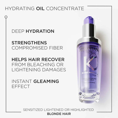 Kérastase Blond Absolu Oil: Hydration, Strength & Shine for Blonde, Lightened & Highlighted Hair. Shop Now!