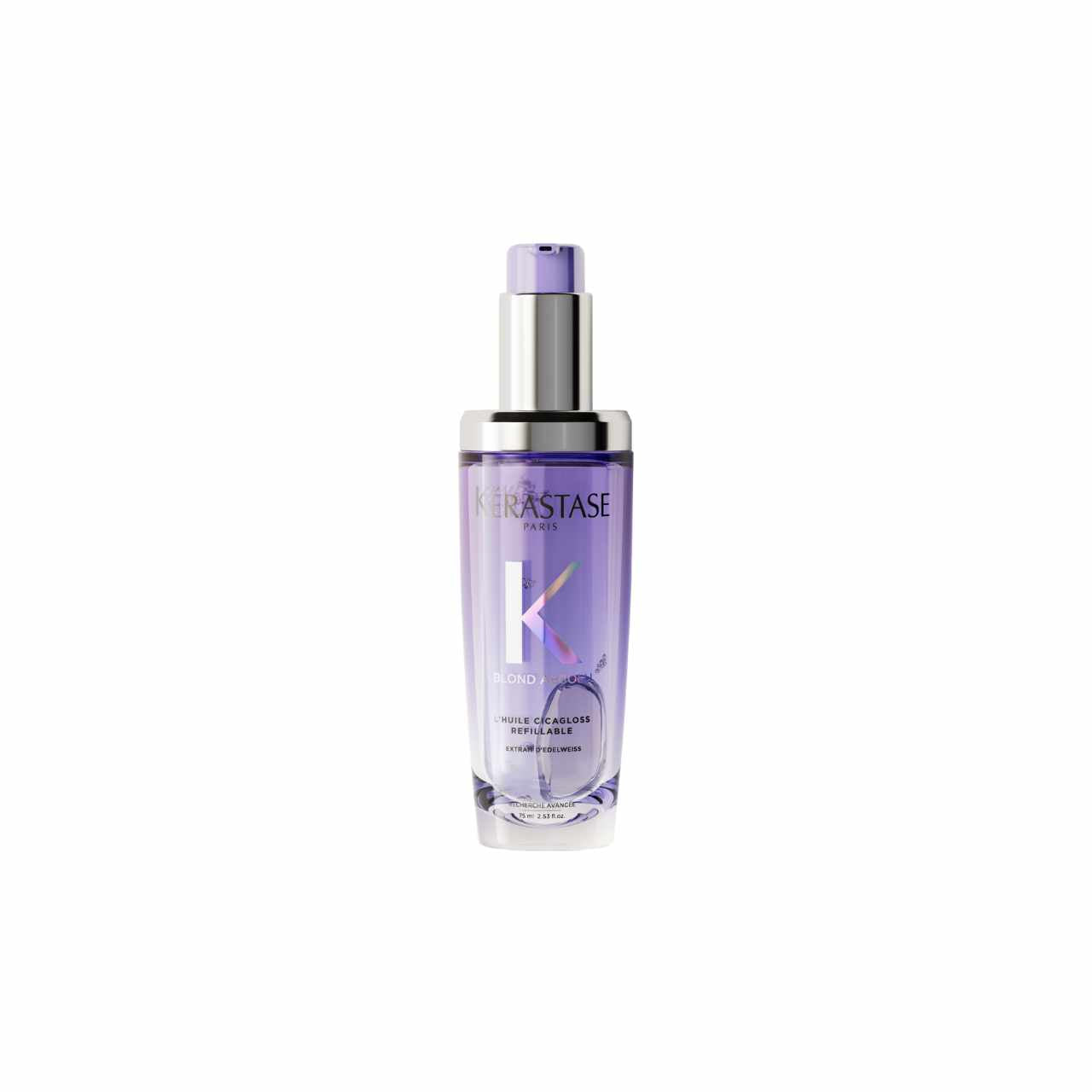Kérastase Blond Absolu Cicagloss Hydrating Hair Oil 75ml delivers hydration and shine for damaged, bleached hair.