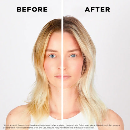 Kerastase Blond Absolu Before & After: Transform Your Blonde Hair! Shine & Hydration. Haircare results.