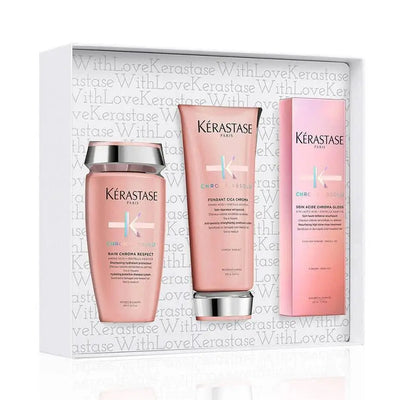 Kerastase Chroma Absolu Gift Set: Color-Treated Hair Shampoo, Conditioner, & Gloss Treatment