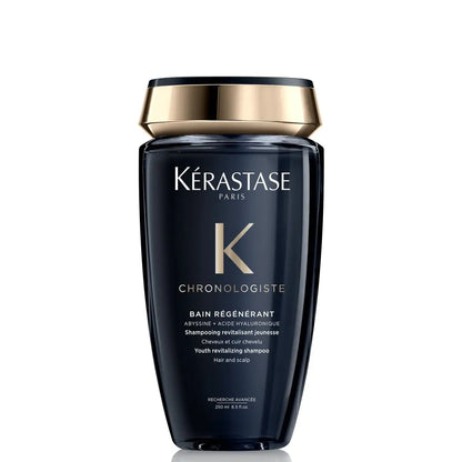 Bottle of Kérastase Chronologiste Bain Régénérant Shampoo 250ml with gold cap