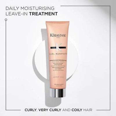 Kerastase Curl Manifesto Leave-In Treatment for Curly & Coily Hair - Daily Moisturizing Frizz Control, Professional Hair Care
