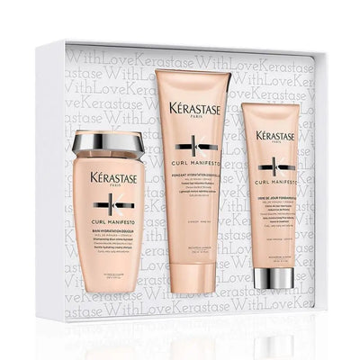 Kerastase Curl Manifesto Gift Set: Curly Hair Shampoo, Conditioner & Treatment. With Love Kerastase Collection