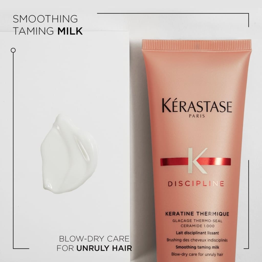 Pink tube of Kerastase Discipline hair milk for unruly hair - 150ml