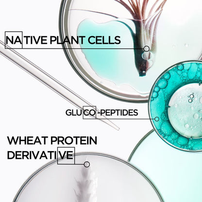 Scientific illustration of plant cells & proteins in Kérastase Resistance Bain Therapiste Shampoo