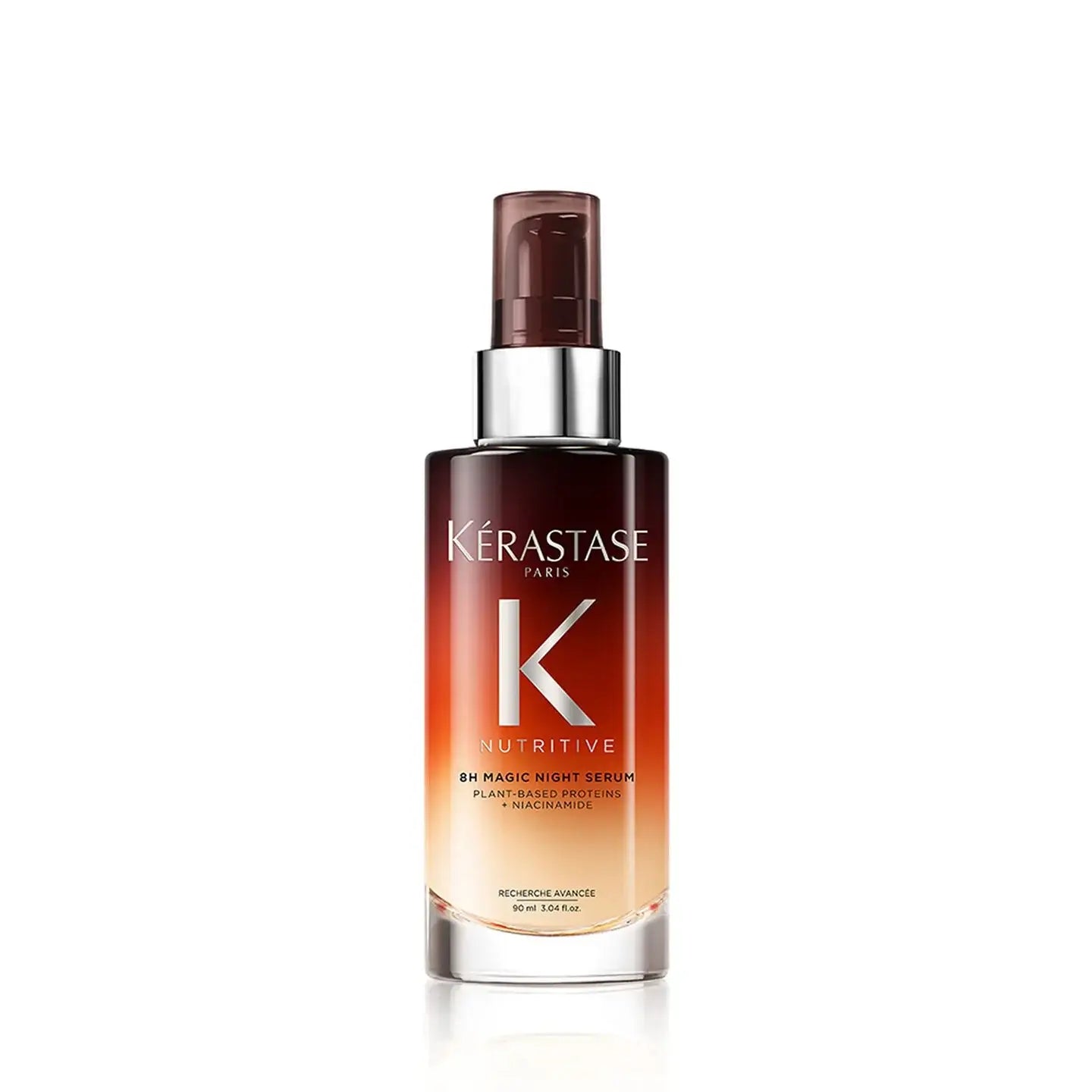 Kérastase Nutritive 8H Night Serum 90ml revitalizes dry hair overnight with deep nourishment for a healthy look.